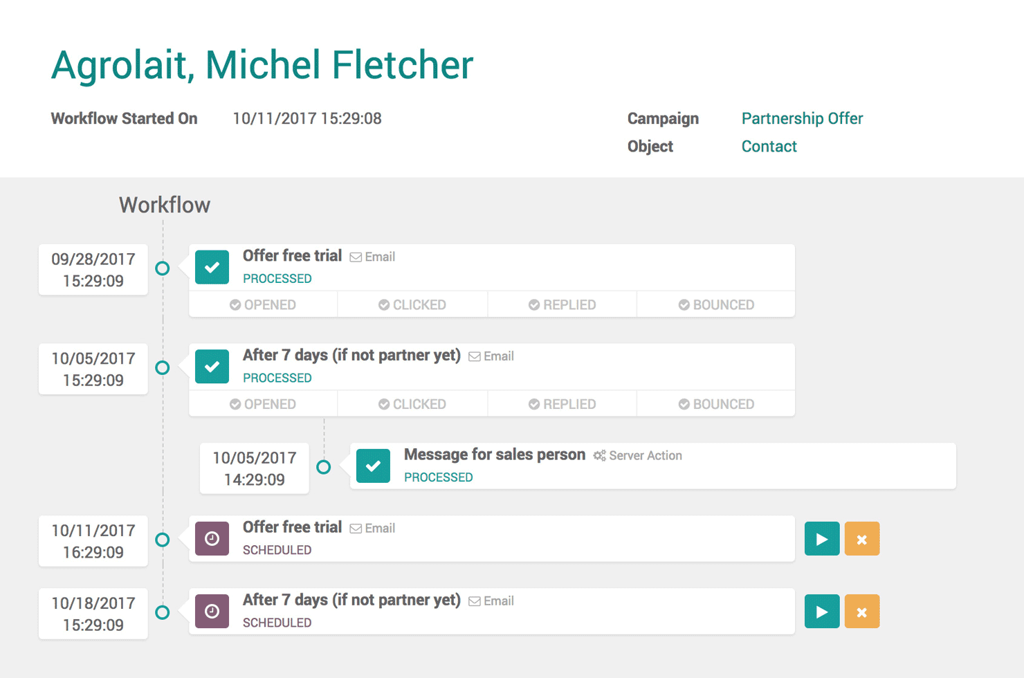 odoo CRM - marketing automation
