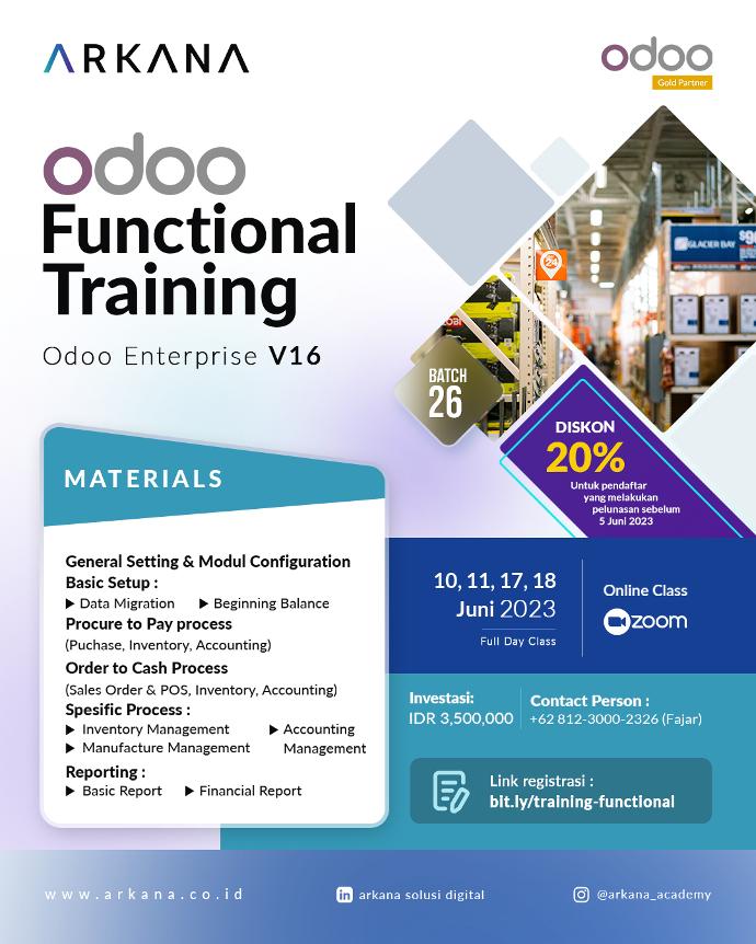 Odoo Training Module Arkana Solusi Digital | Odoo Gold Partner Indonesia