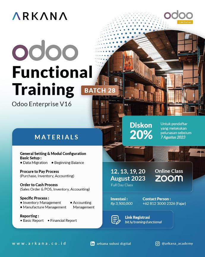 Odoo Training Module Odoo Training Indonesia | Functional & Technical (Development)