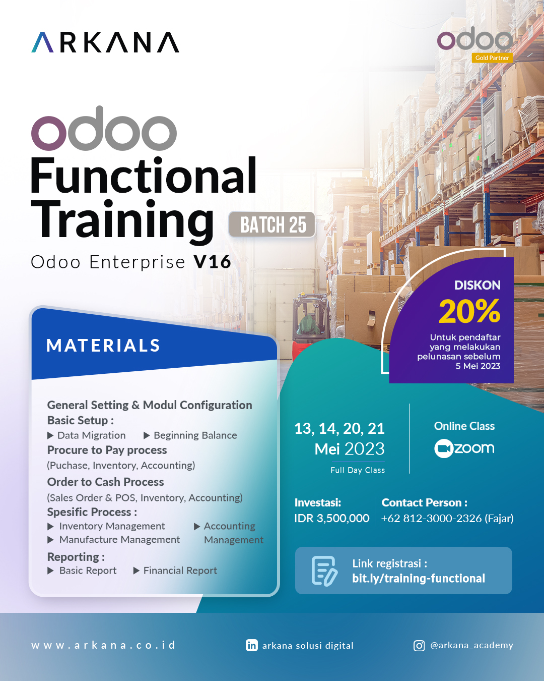 Odoo Training Module Odoo Training | Arkana Solusi Digital