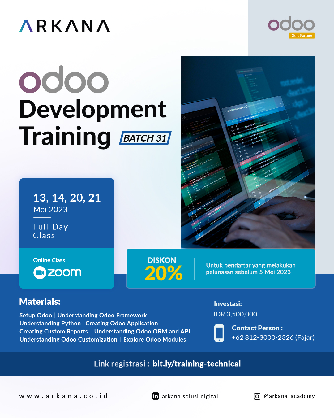 Odoo Training Module Odoo Training | Arkana Solusi Digital
