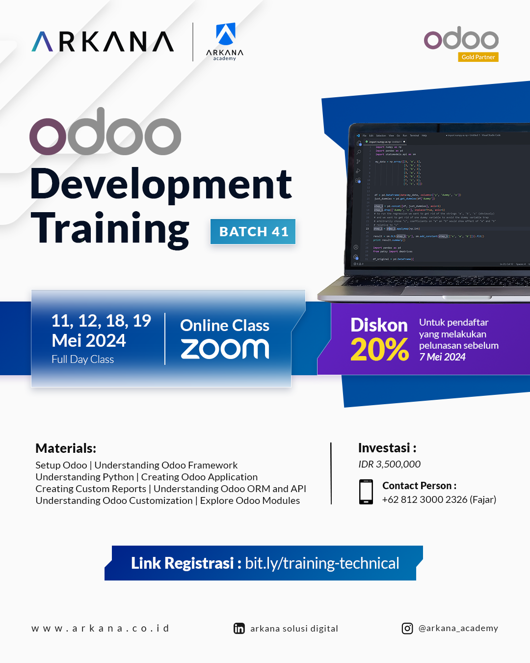 Odoo Training Module Odoo Development Training | Indonesia